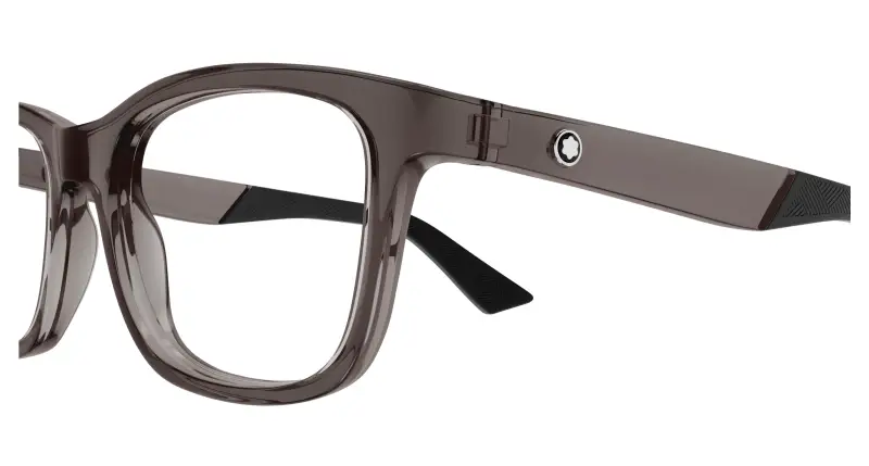 Uomo MB0401O 003 Montature da vista Iniettato Grigio Trasparente Squadrata miniatura 3