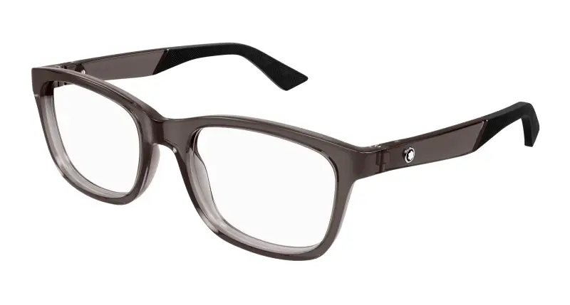 Uomo MB0401O 003 Montature da vista Iniettato Grigio Trasparente Squadrata