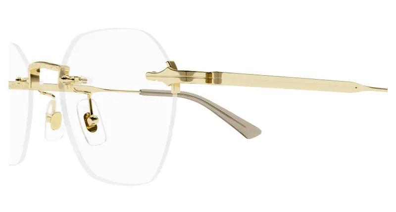 Uomo MB0403O 001 Montature da vista Metallo Oro Trasparente Rotonda miniatura 3