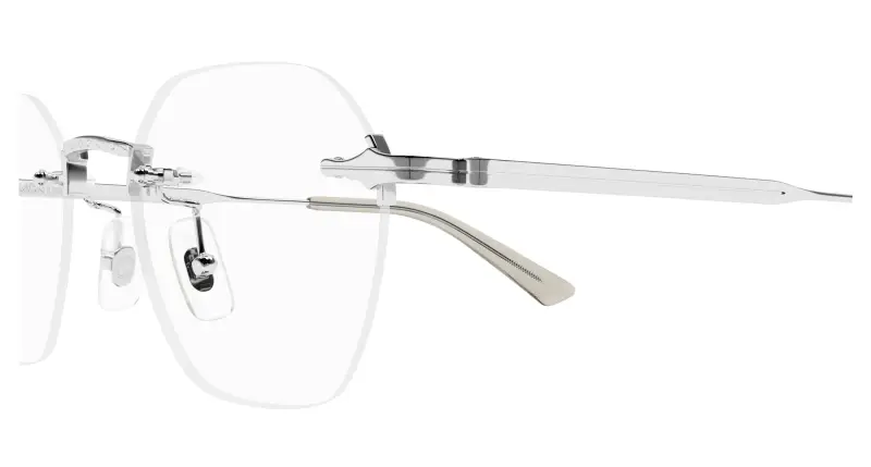 Uomo MB0403O 002 Montature da vista Metallo Argento Trasparente Rotonda miniatura 3