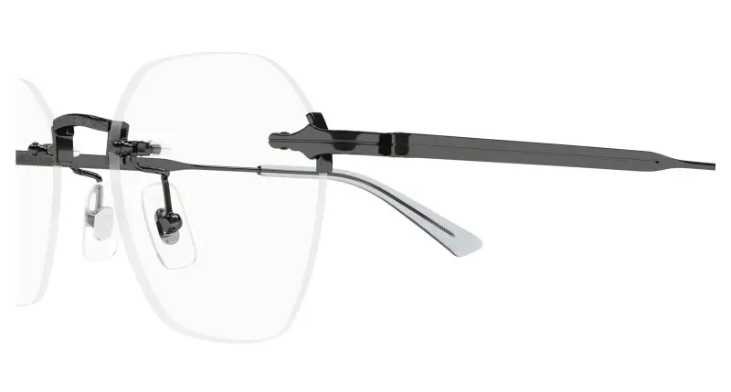 Uomo MB0403O 003 Montature da vista Metallo Rutenio Trasparente Rotonda miniatura 3