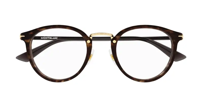 Uomo MB0406O 002 Montature da vista Acetato Havana Trasparente Rotonda miniatura 2