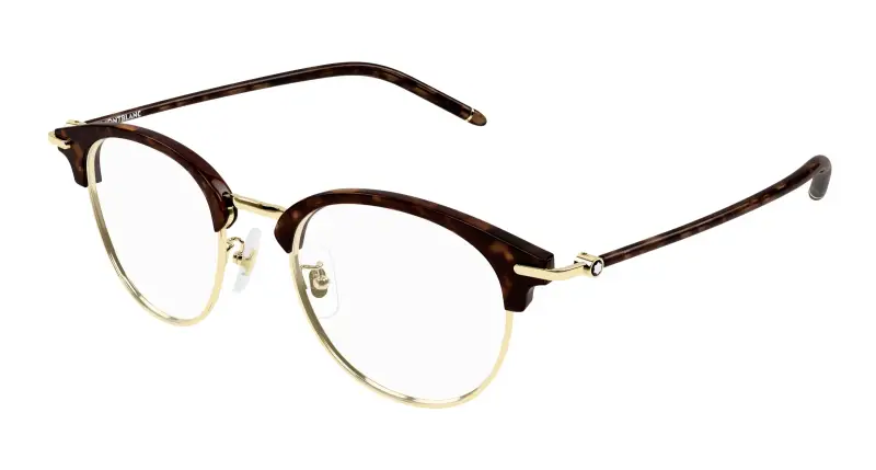 Uomo MB0408O 003 Montature da vista Metallo Oro Trasparente Squadrata