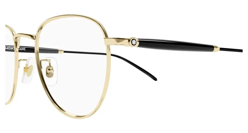 Uomo MB0410O 001 Montature da vista Metallo Oro Trasparente Farfalla miniatura 3