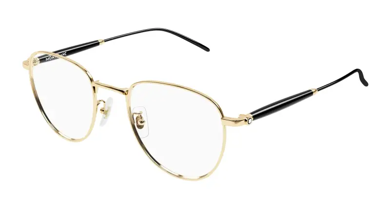 Uomo MB0410O 001 Montature da vista Metallo Oro Trasparente Farfalla