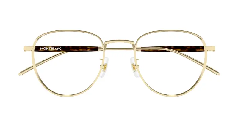 Uomo MB0410O 002 Montature da vista Metallo Oro Trasparente Farfalla miniatura 2