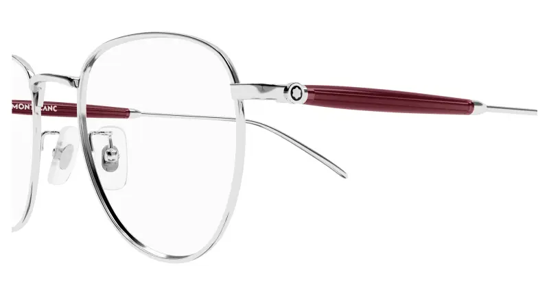 Uomo MB0410O 003 Montature da vista Metallo Argento Trasparente Farfalla miniatura 3