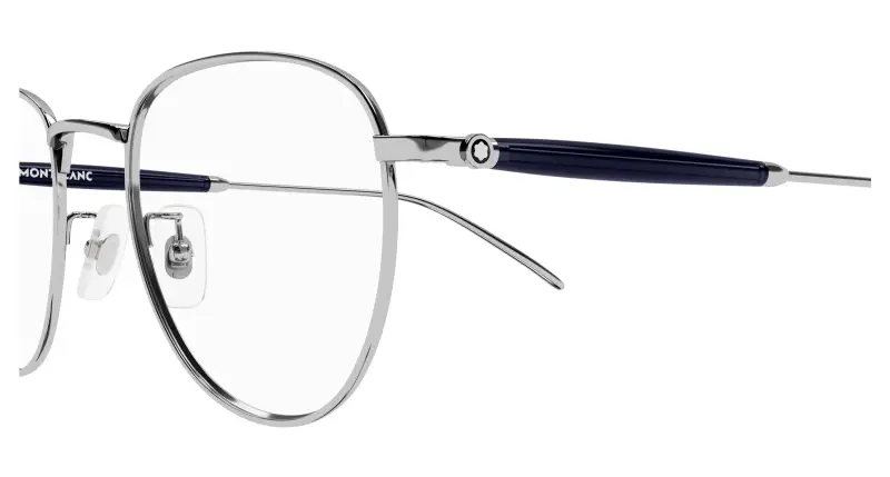 Uomo MB0410O 004 Montature da vista Metallo Rutenio Trasparente Farfalla miniatura 3