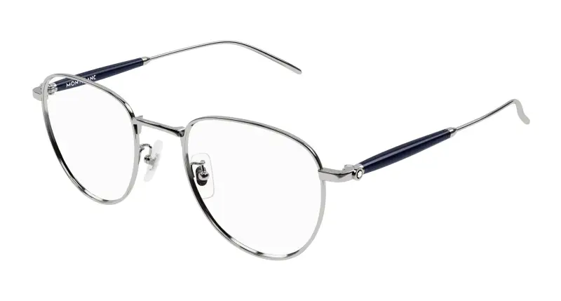 Uomo MB0410O 004 Montature da vista Metallo Rutenio Trasparente Farfalla