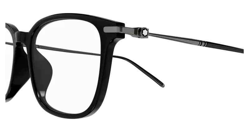 Uomo MB0413OA 001 Montature da vista Acetato Nero Trasparente Cat Eye miniatura 3