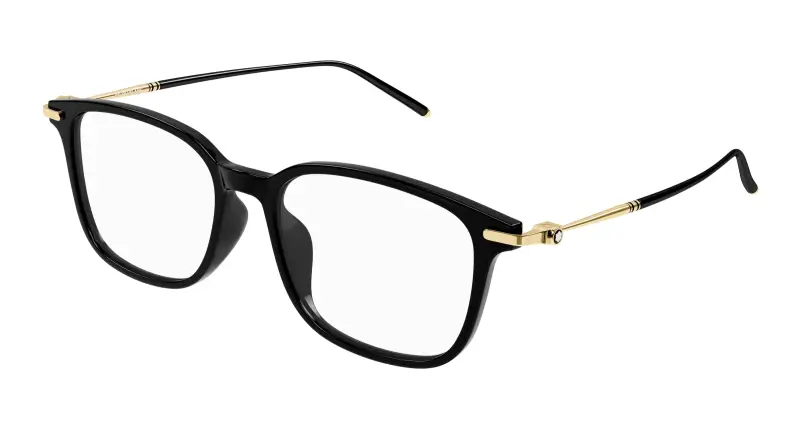 Uomo MB0413OA 002 Montature da vista Acetato Nero Trasparente Cat Eye