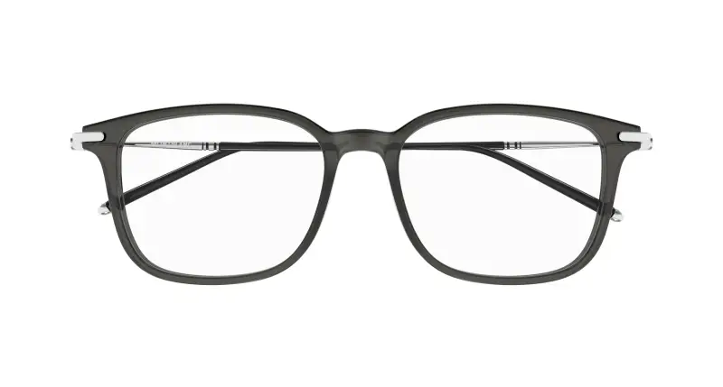 Uomo MB0413OA 004 Montature da vista Acetato Grigio Trasparente Cat Eye miniatura 2