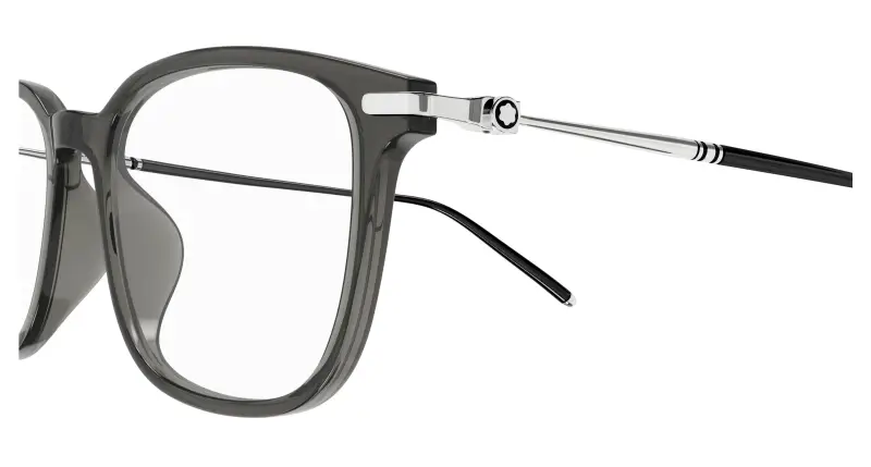 Uomo MB0413OA 004 Montature da vista Acetato Grigio Trasparente Cat Eye miniatura 3