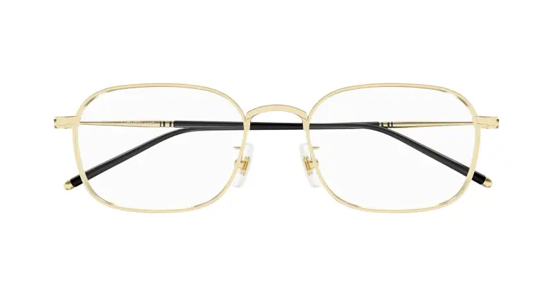 Uomo MB0414OA 002 Montature da vista Titanio Oro Trasparente Squadrata miniatura 2