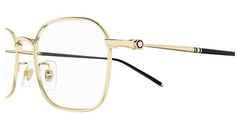 Uomo MB0414OA 002 Montature da vista Titanio Oro Trasparente Squadrata miniatura 3