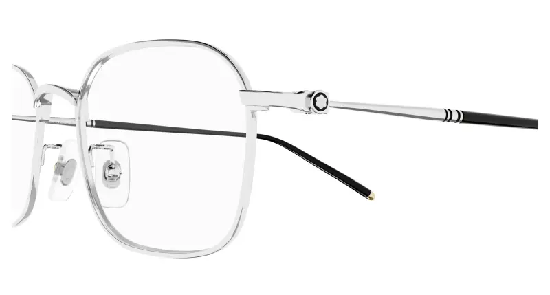 Uomo MB0414OA 003 Montature da vista Titanio Argento Trasparente Squadrata miniatura 3