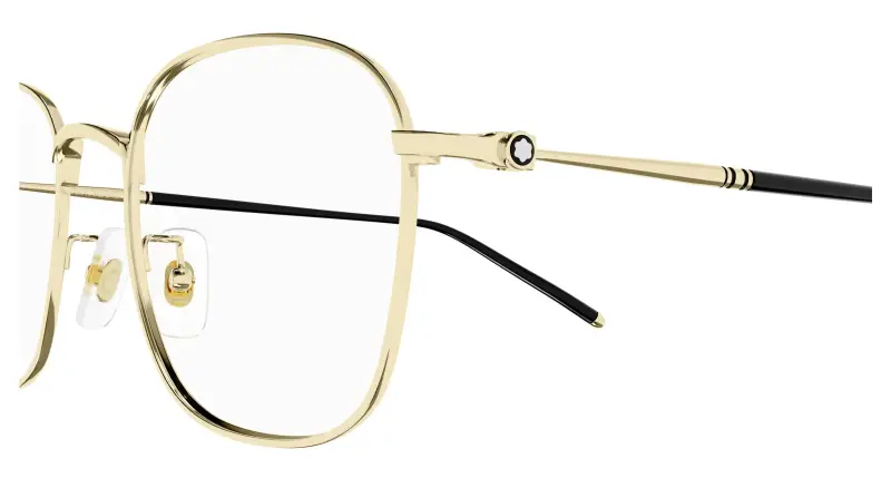 Uomo MB0415OA 002 Montature da vista Titanio Oro Trasparente Squadrata miniatura 3