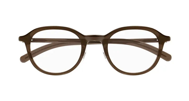 Uomo MB0419OJ 003 Montature da vista Marrone Trasparente Rotonda miniatura 2