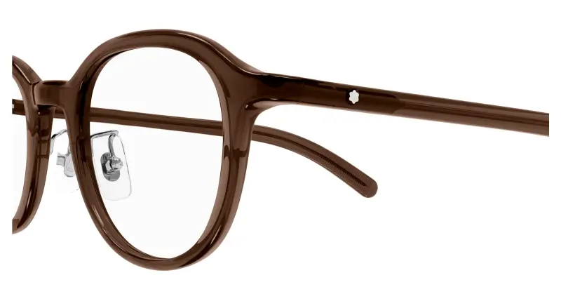 Uomo MB0419OJ 003 Montature da vista Marrone Trasparente Rotonda miniatura 3