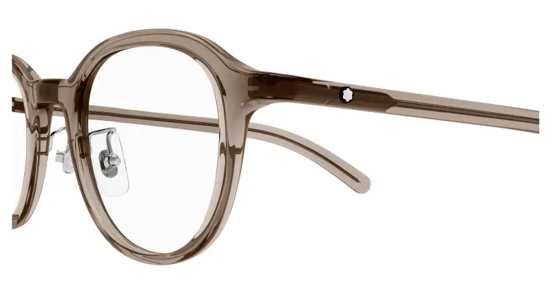 Uomo MB0419OJ 004 Montature da vista Marrone Trasparente Rotonda miniatura 3