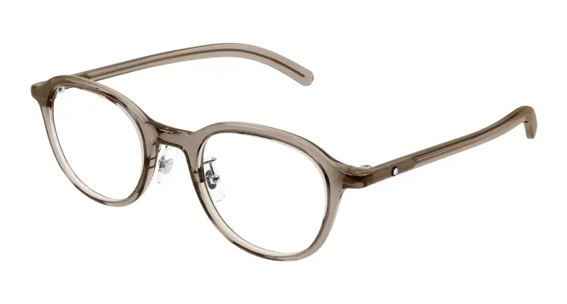 Uomo MB0419OJ 004 Montature da vista Marrone Trasparente Rotonda