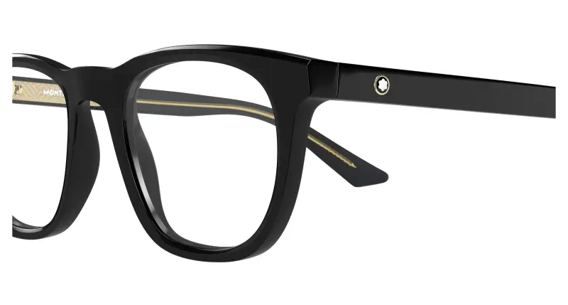 Uomo MB0422O 001 Montature da vista Acetato Nero Trasparente Squadrata miniatura 3