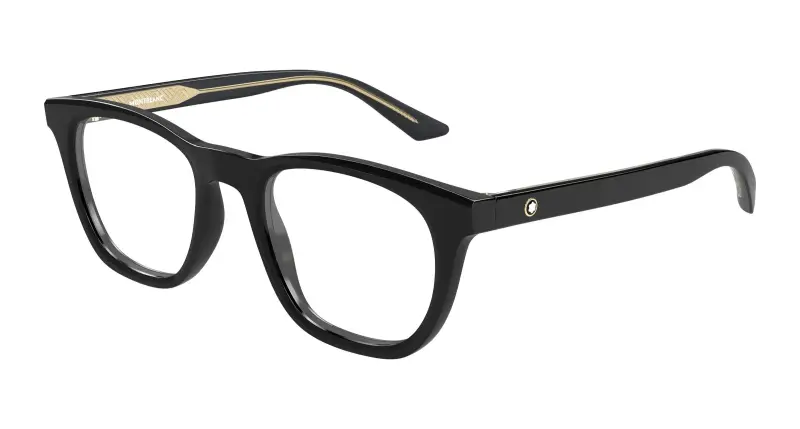Uomo MB0422O 006 Montature da vista Acetato Nero Trasparente Squadrata