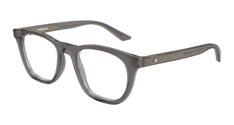 Uomo MB0422O 009 Montature da vista Acetato Grigio Trasparente Squadrata