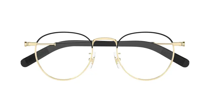 Uomo MB0423O 003 Montature da vista Metallo Oro Trasparente Rotonda miniatura 2