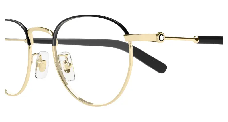 Uomo MB0423O 003 Montature da vista Metallo Oro Trasparente Rotonda miniatura 3