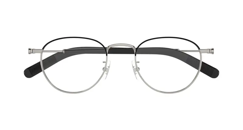 Uomo MB0423O 004 Montature da vista Metallo Rutenio Trasparente Rotonda miniatura 2