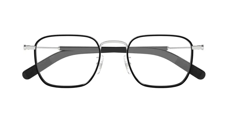 Uomo MB0424O 001 Montature da vista Metallo Argento Trasparente Squadrata miniatura 2