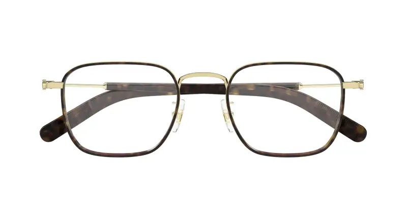 Uomo MB0424O 003 Montature da vista Metallo Oro Trasparente Squadrata miniatura 2