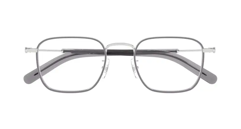 Uomo MB0424O 004 Montature da vista Metallo Argento Trasparente Squadrata miniatura 2