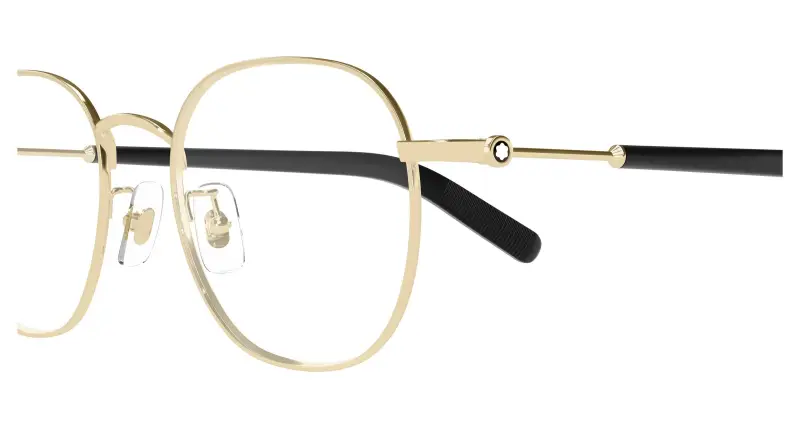 Uomo MB0425OA 001 Montature da vista Metallo Oro Trasparente Squadrata miniatura 3