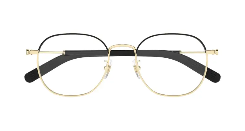 Uomo MB0425OA 003 Montature da vista Metallo Oro Trasparente Squadrata miniatura 2