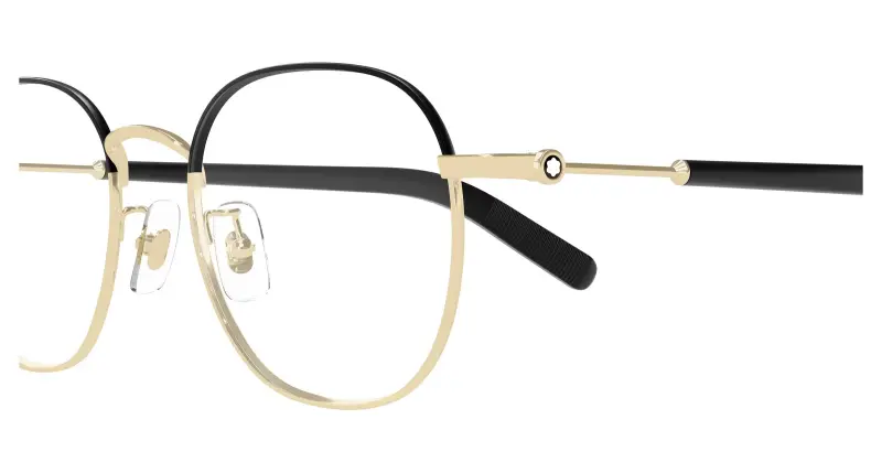 Uomo MB0425OA 003 Montature da vista Metallo Oro Trasparente Squadrata miniatura 3