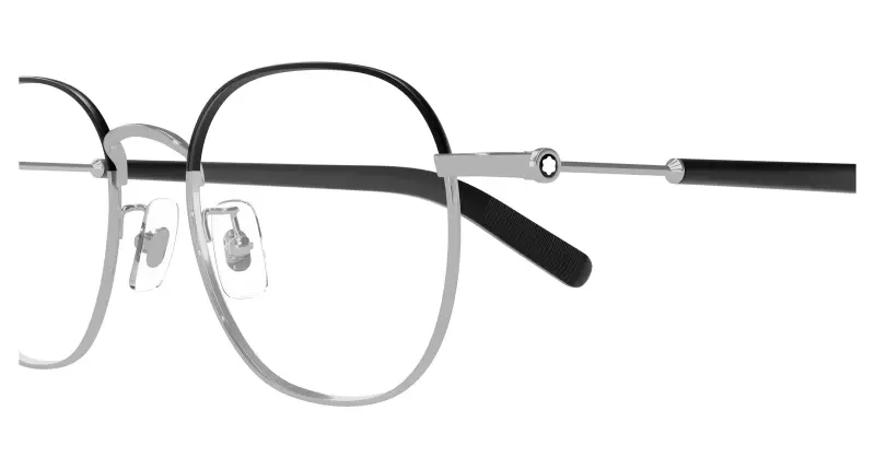 Uomo MB0425OA 004 Montature da vista Metallo Rutenio Trasparente Squadrata miniatura 3