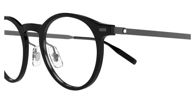 Uomo MB0426O 001 Montature da vista Iniettato Nero Trasparente Rotonda miniatura 3