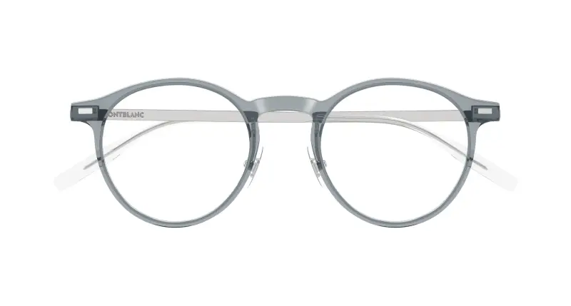 Uomo MB0426O 003 Montature da vista Iniettato Grigio Trasparente Rotonda miniatura 2