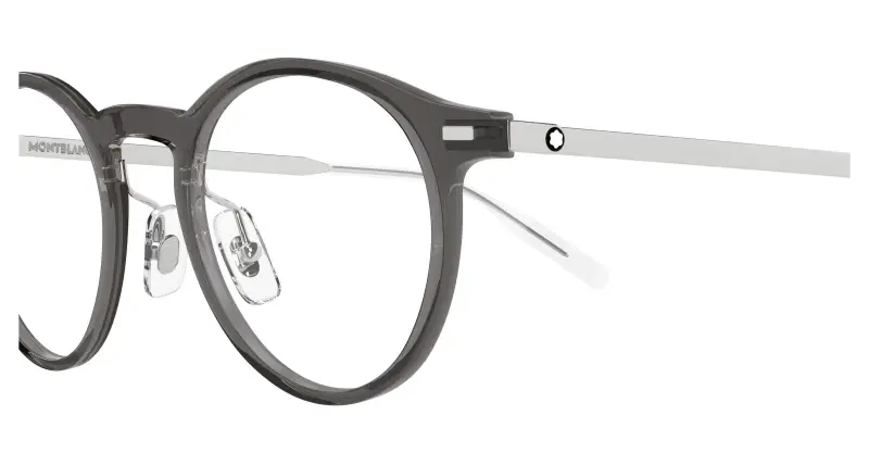 Uomo MB0426O 004 Montature da vista Iniettato Grigio Trasparente Rotonda miniatura 3