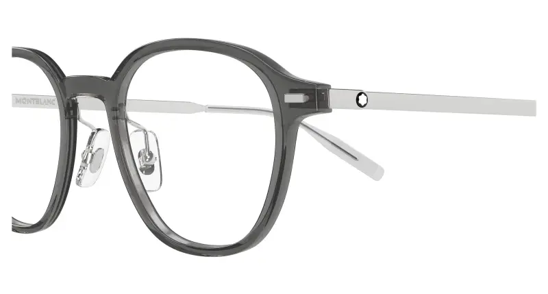 Uomo MB0427O 004 Montature da vista Grigio Trasparente Rotonda miniatura 3