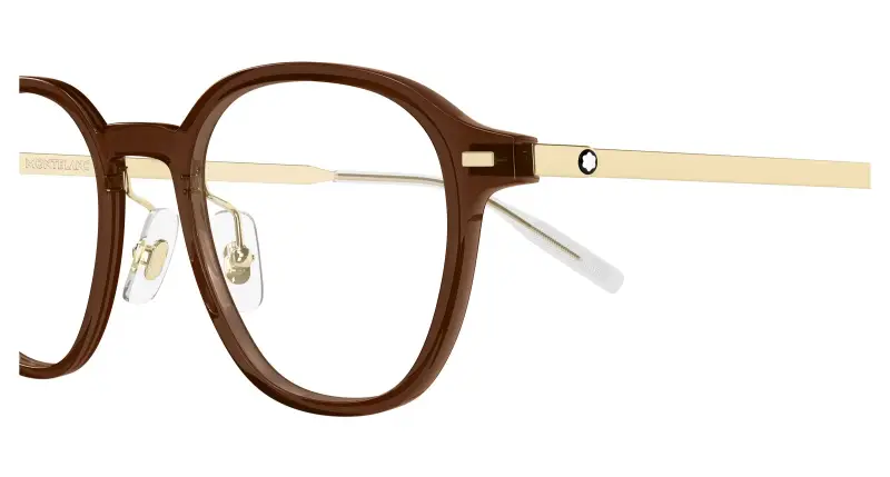 Uomo MB0427O 005 Montature da vista Marrone Trasparente Rotonda miniatura 3