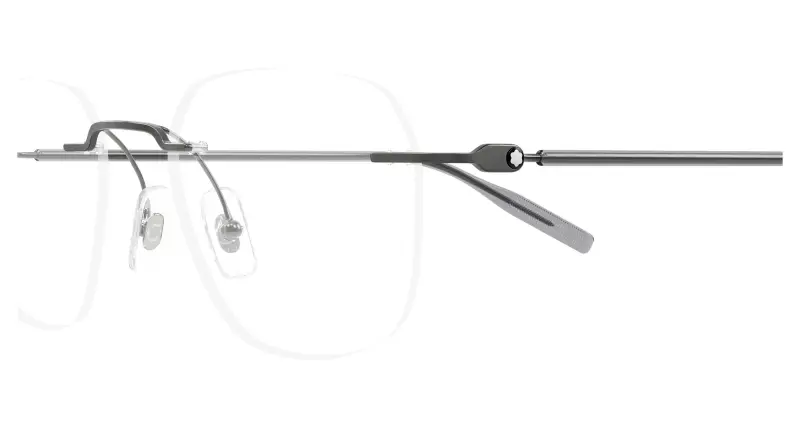 Uomo MB0430O 001 Montature da vista Metallo Rutenio Trasparente Rotonda miniatura 3