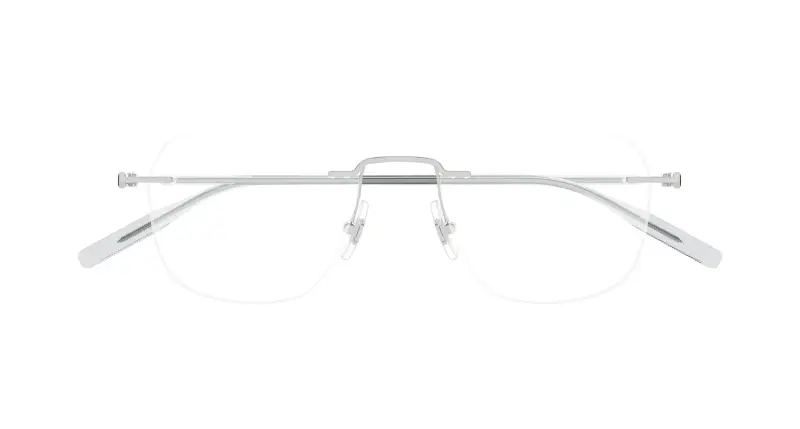 Uomo MB0430O 004 Montature da vista Metallo Argento Trasparente Rotonda miniatura 2