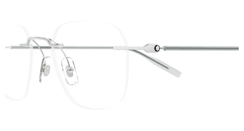 Uomo MB0430O 004 Montature da vista Metallo Argento Trasparente Rotonda miniatura 3