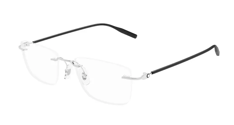 Uomo MB0431O 002 Montature da vista Metallo Argento Trasparente Squadrata