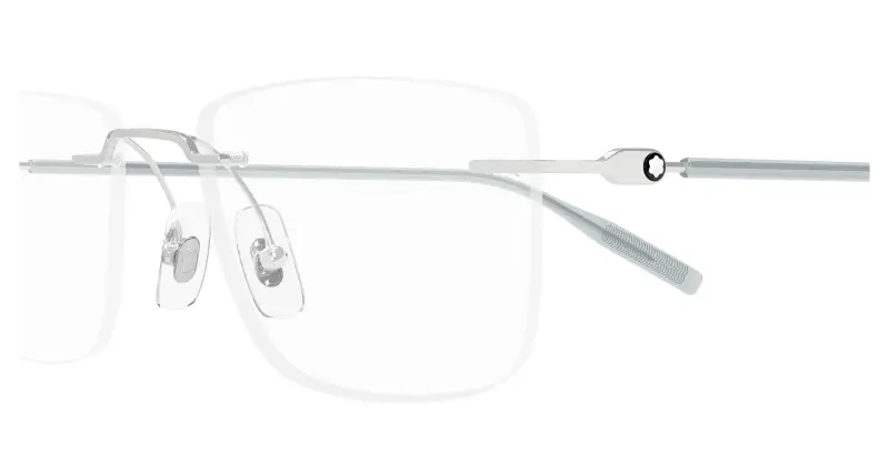 Uomo MB0431O 004 Montature da vista Metallo Argento Trasparente Squadrata miniatura 3