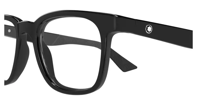 Uomo MB0433O 001 Montature da vista Iniettato Nero Trasparente Squadrata miniatura 3