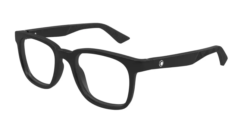 Uomo MB0433O 002 Montature da vista Iniettato Nero Trasparente Squadrata